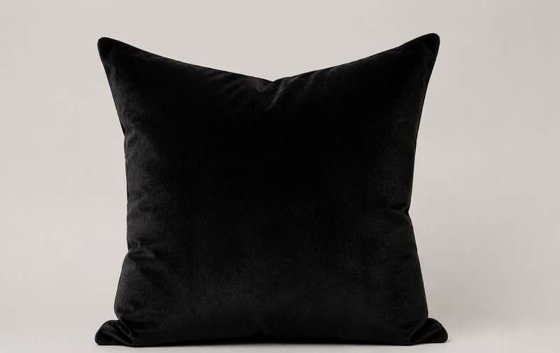 Cojín Marokk terciopelo negro 45 x 45 cm