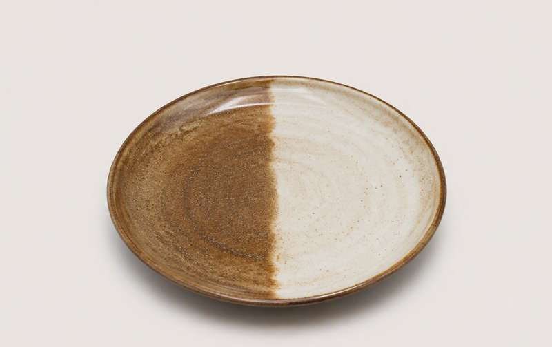 Plato Alena marrón/blanco 22 cm