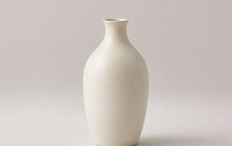 Jarrón Alba cerámica marfil 25 cm