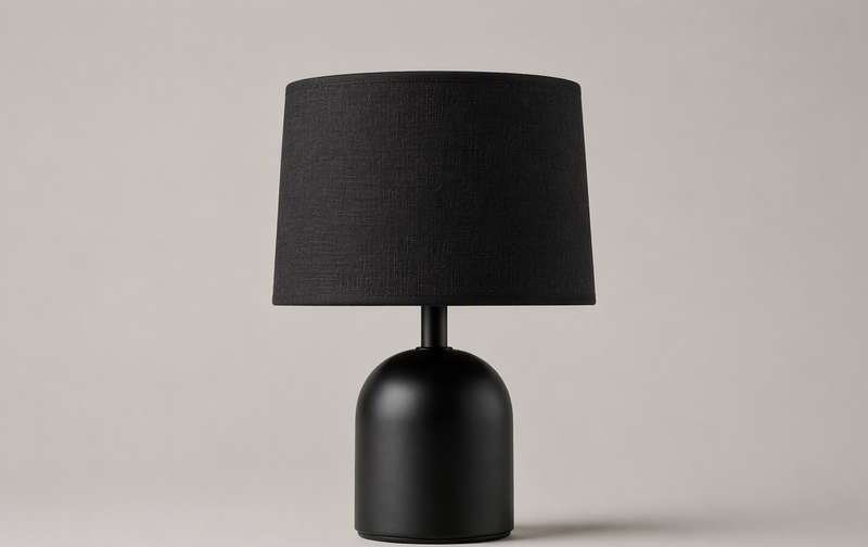 Lámpara de mesa Elara negra 38 cm