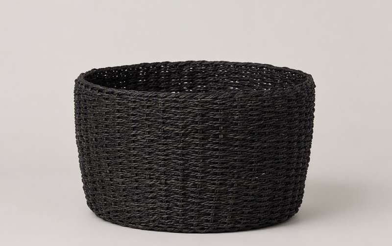 Cesta Kato tejida negra 40 cm