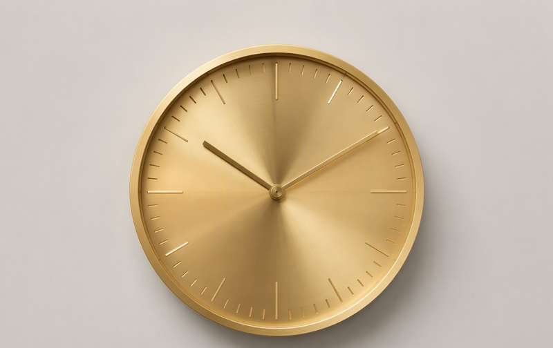 Reloj de pared Aria latón 35 cm